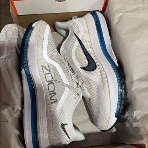 Nike Men's White and Navy Athletic Shoes